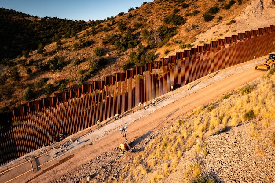 Border wall in Tucson, Arizona